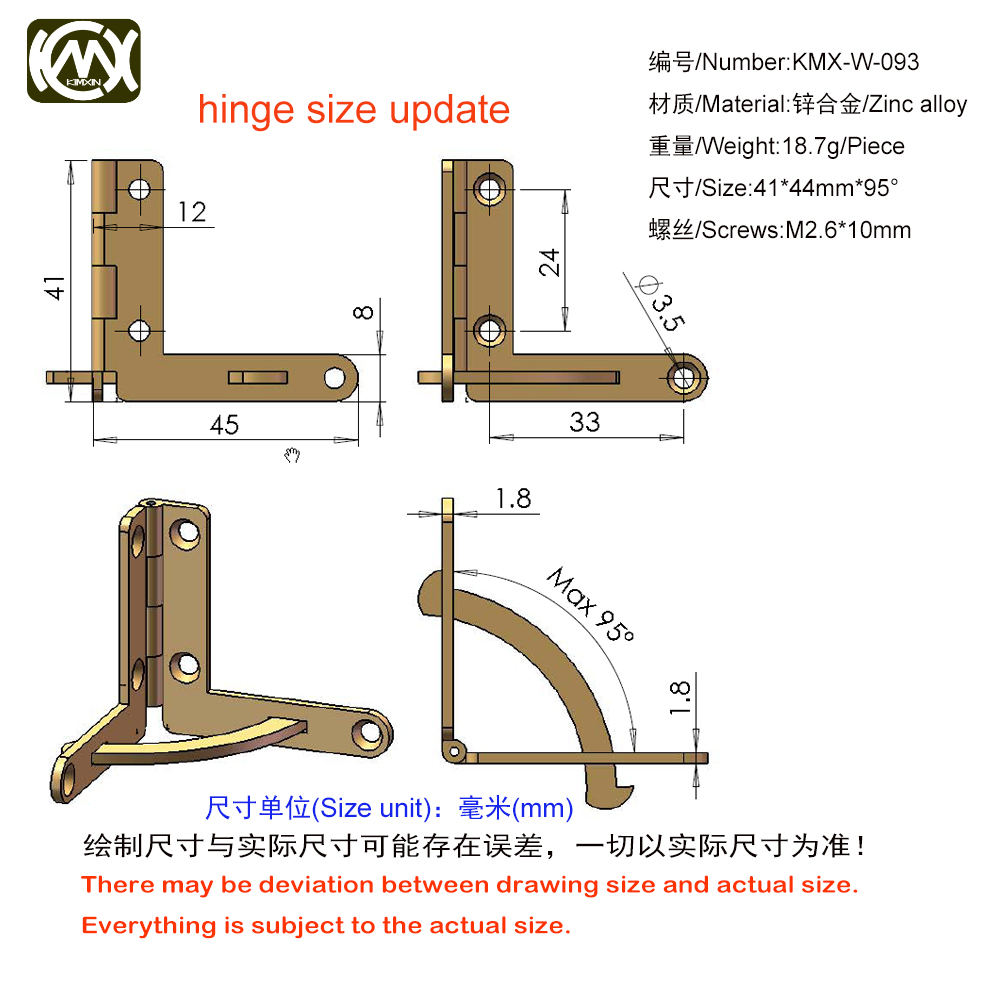 2pc 41mm*44mm In stock Zinc al - огляд і ціна Furniture Grade Hardware