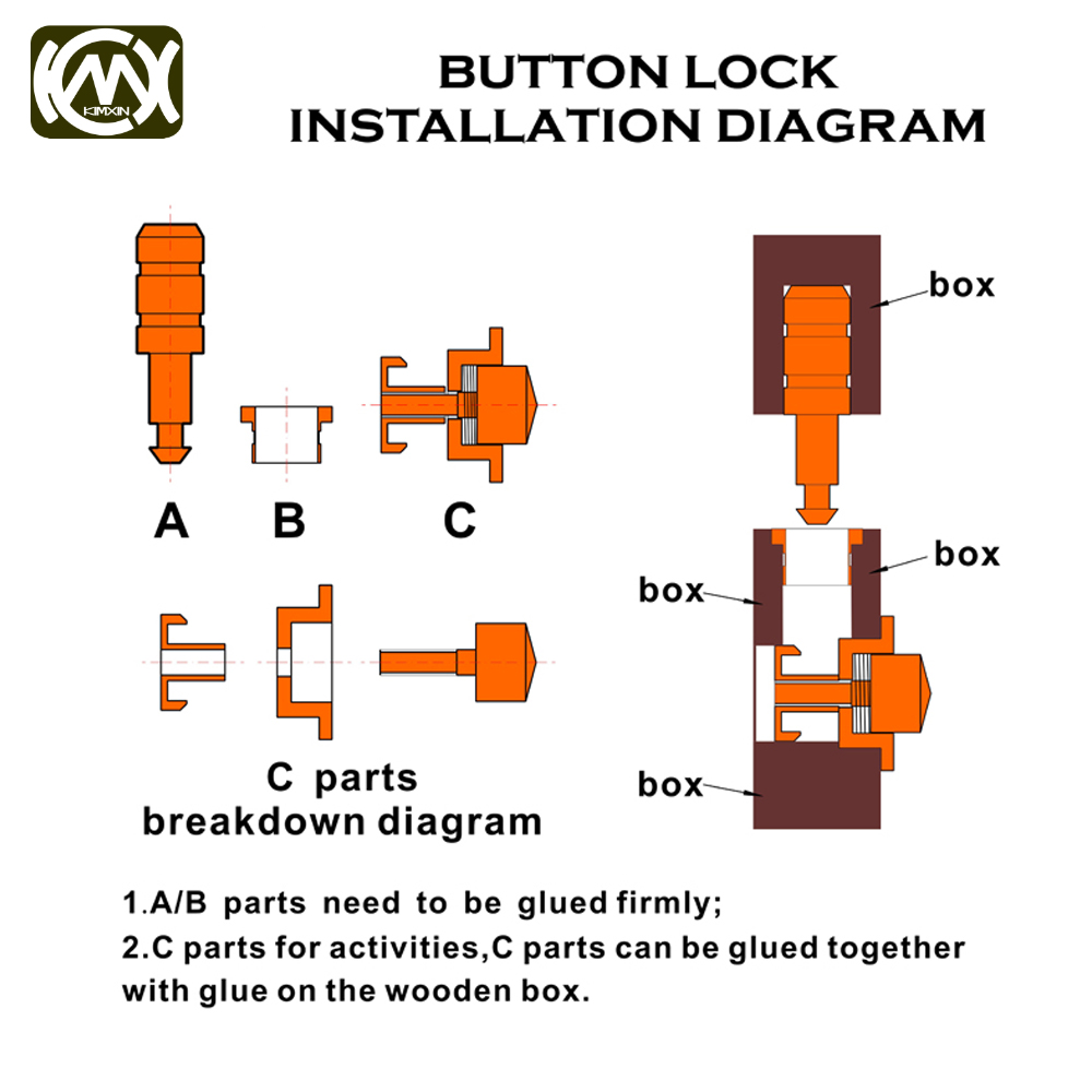 1set(2hinges and 1button lock) - огляд і ціна Quality Furniture Hardware