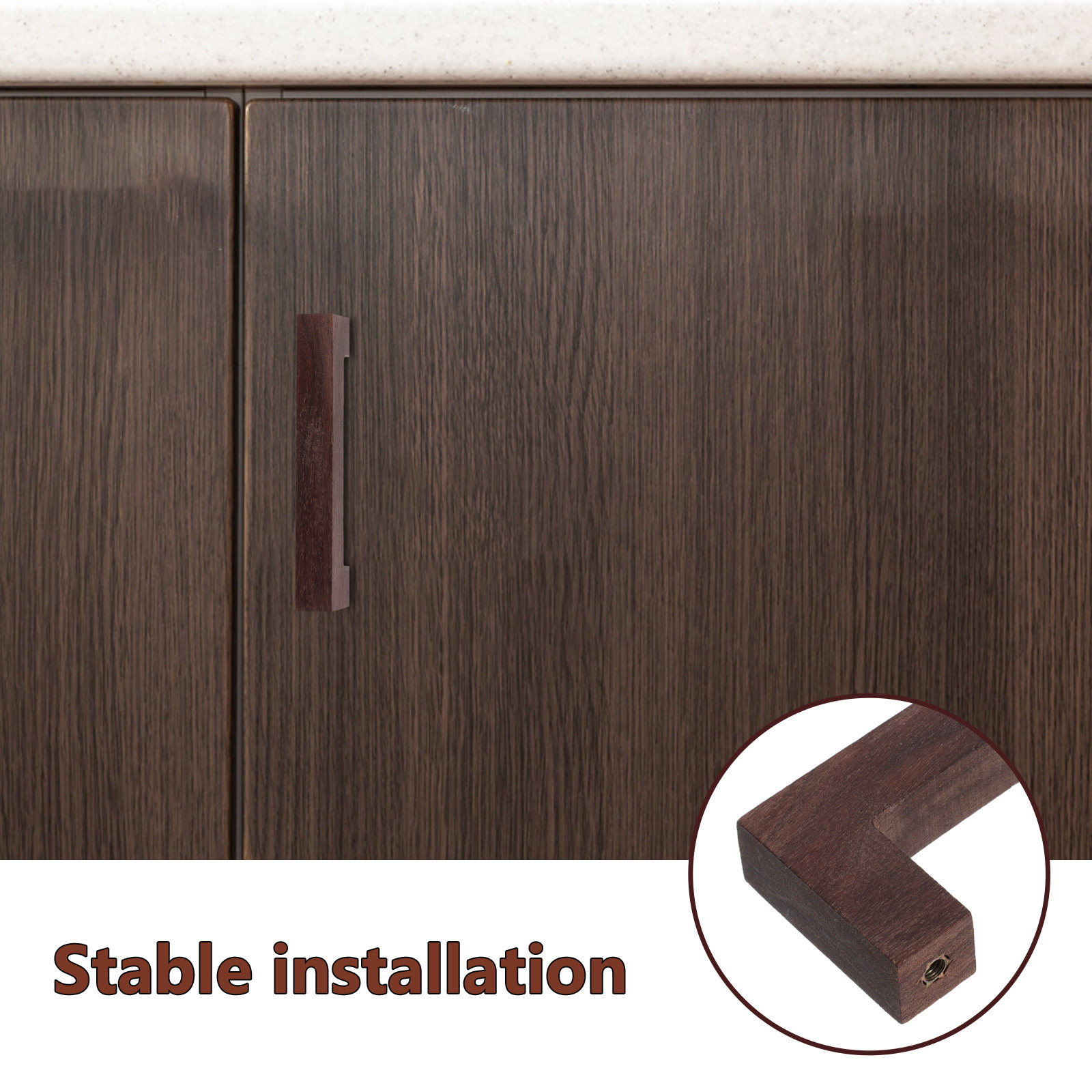 2Pcs Walnut Wood Cabinet Pull  - огляд і ціна Furniture Hardware Replacement